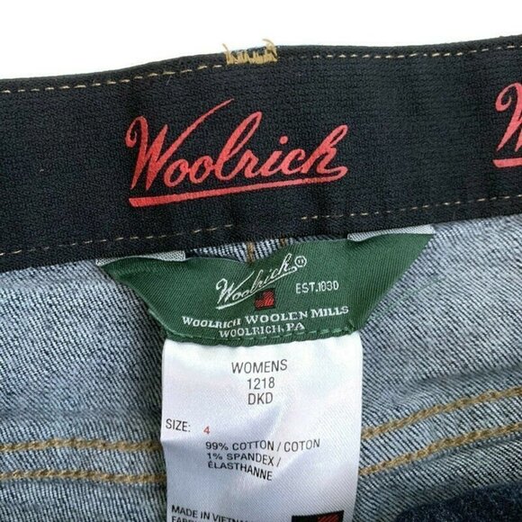 Woolrich Women's Size 4 Bootcut Jeans Style 1218 Dark Wash Elastic Waist - Picture 3 of 6